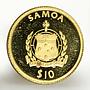 Samoa 10 dollars FIFA World Cup Germany 2006 proof gold coin 2005