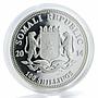 Somalia 100 shillings Elephant proof silver coin 2014