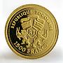 Togo 1500 francs Wilhelm Busch 1832-1908 gold coin 2007