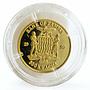 Zambia 500 kwacha Dr. David Livingstone proof gold coin 1999