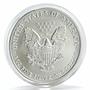 United States 1 dollar Liberty In God we trust Ceremonial pipe silver coin 2003