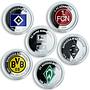 50 Years of Bundesliga 1963 - 2013 set of 13 medals Germany Football clubs FIFA