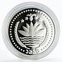 Bangladesh 1 taka Football World Cup proof silver coin 1994