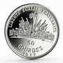 Haiti 50 gourdes Human Rights proof silver coin 1977