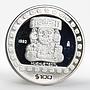 Mexico 100 pesos God of Fire Huehueteotl The Aztek proof silver coin 1992