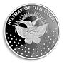 Betsy Ross Flag, Birth of Old Glory 1777, USA, Silver Plated Coin, Token