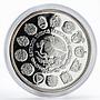 Mexico 100 pesos Encounter of two Worlds Columnaria proof silver coin 1992