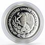 Mexico 100 pesos 45th Anniversary UNICEF Save the Children silver coin 1991
