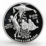 Mexico 100 pesos 45th Anniversary UNICEF Save the Children silver coin 1991
