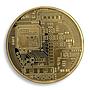 Bitcoin, AOCS Approved, MJB 2013, Art, Gold Plated Coin, Token, Souvenir