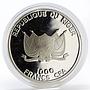 Niger 1000 francs Ramadan Karim gilded colored silver coin 2012