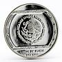 Mexico 5 pesos Stone carving representation of Crocodile proof silver coin 1993