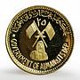 Ajman 25 riyals Rashid Save Venice gold coin 1971