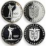 Panama set of 8 coins Summer Winter Olimpic Games 1988