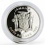 Jamaica 50 dollars 50th birth of Bob Marley proof silver coin 1995