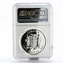 Jamaica 50 dollars 50th birth of Bob Marley NGC proof silver coin 1995