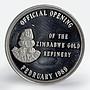 Zimbabwe Official opening of the gold refinery token 1989