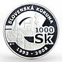 Slovenia 1000 sk Farewell To The Slovak Koruna proof silver coin 2008