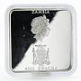 Zambia 4000 kwacha Illusion Elizabeth II silver proof coin 2001