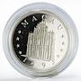 Macau 100 patacas Year of the Rooster proof silver coin 1993