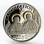 Tanzania 1000 shillings Canonization of Popes gilded silver proof coin 2014