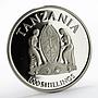 Tanzania 1000 shillings Canonization of Popes gilded silver proof coin 2014