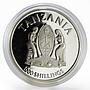 Tanzania 1000 shillings Canonization of Popes gilded silver proof coin 2014