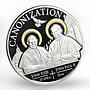 Tanzania 1000 shillings Canonization of Popes gilded silver proof coin 2014