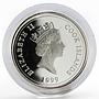 Cook Islands 1 dollar Tropical Fish Starfish silver coin 1999