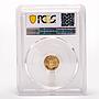 Panama 20 balboas Banded Butterfly fish PCGS PR69 gold proof coin 1983