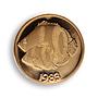 Panama 20 balboas Banded Butterfly fish PCGS PR69 gold proof coin 1983