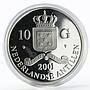 Netherlands 10 gulden Cosimo de Medici gilded proof silver coin 2001