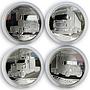 Tuvalu set of 4 coins Kings of the Road silver proof coin 2010