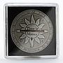 Bhutan 250 ngultrum Time is Money Luck Sun Clock gilded silver coin 2004