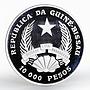 Guinea-Bissau 10000 pesos 545th Anniversary Nuno Tristau silver proof coin 1991