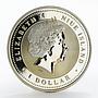 Niue 1 dollar Year of the Pig Successful colored silver proof coin 2007