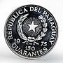 Paraguay 150 guaranies Ruins of Humaita silver proof coin 1975