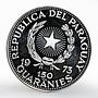 Paraguay 150 guaranies Mujer Sentada Cultura Teotihuacana silver proof coin 1973