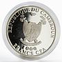 Cameroun 1000 francs Charaxes Fournierae colored silver proof coin 2011