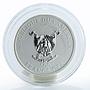 Cameroon 500 francs Cancer Zodiac signs series hologram silver coin 2010