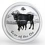 Australia 2 dollars Year of The Ox Lunar Series II silver coin 2009