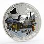 Congo 1000 francs Russian Winter Clock colored silver proof coin 2016