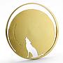 Mongolia 500 togrog Wolf Endangered Wildlife Series silver gilded coin 2013