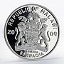 Malawi 50 kwacha Happy New Year and Merry Christmas crystal gilded silver 2009