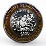 Mexico 100 pesos 400th Anniversary of Don Quijote proof silver coin 2005