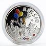 Niue 1 dollar Cartoon Characters Reksio colored proof silver coin 2011