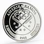 American Samoa 25 dollars XXIV Olympiad Seul Stadium proof silver coin 1988