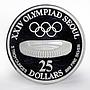 American Samoa 25 dollars XXIV Olympiad Seul Stadium proof silver coin 1988