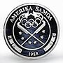 American Samoa 25 dollars XXIV Olympiad Seul Stadium proof silver coin 1988