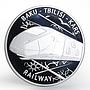 Azerbaijan 5 manat Baku-Tbilisi-Kars Railway proof silver coin 2015